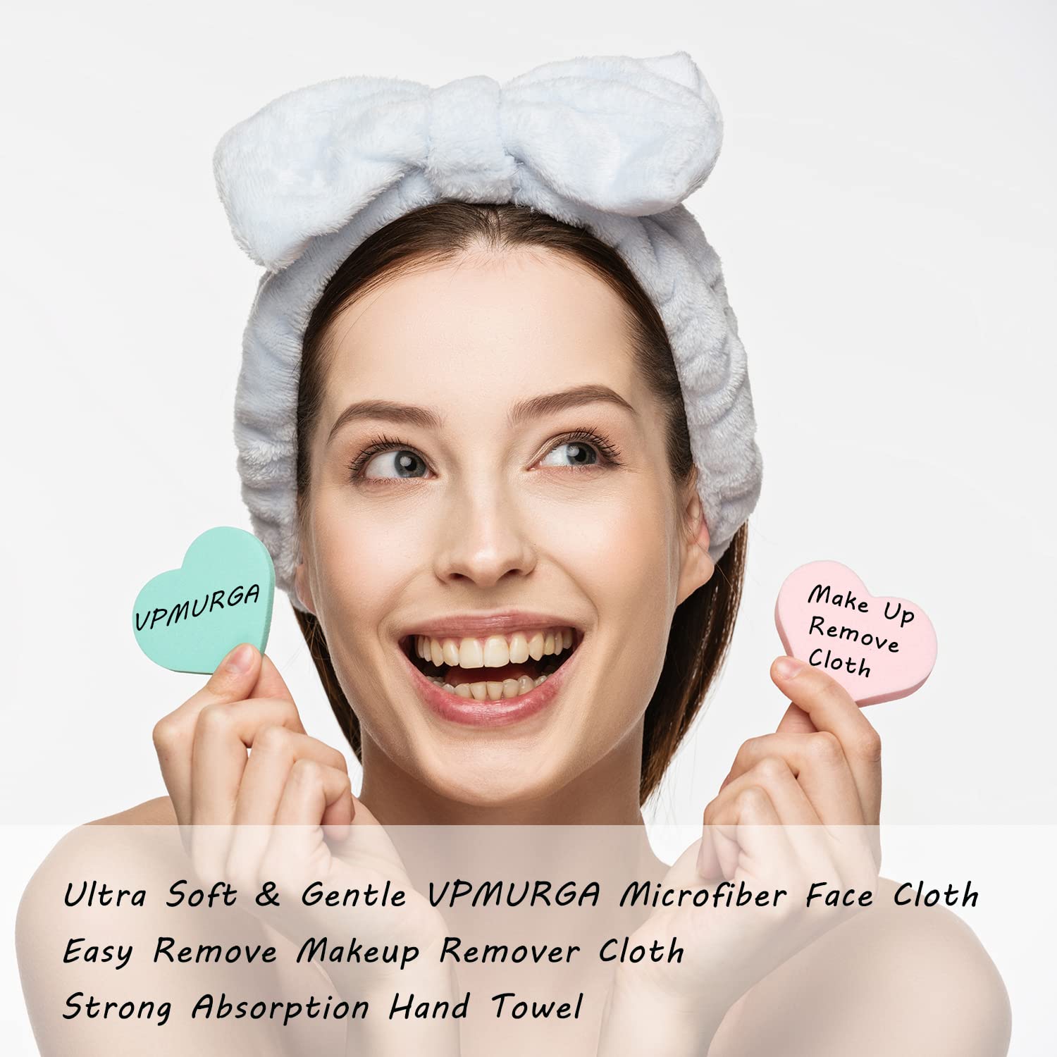 Hot Microfiber Face Cloth Facial warm towel|Soft washcloths for face Makeup Remover-Eraser|Absorbent face towel for skincare|Fast Drying Face wash cloth|Multi-Purpose facial cleansing Cloth,white,2pcs - Image 4